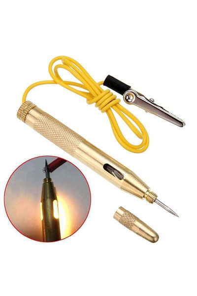 Choice Gold Diagnostic Tools DC 6V 12V 24V Copper Auto Car Light Circuit Tester Lamp Voltage Test Pen Detec