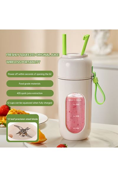 Choice Juicer Portable Electric Juicer Cup for Smoothies, Shaved Ice, and Juices -12-Blade Stainless Steel