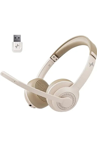 Choice سماعة رأس بلوتوث لاسلكية JIAMQISHI EH02U بيضاء اللون مزودة بميكروفون A...