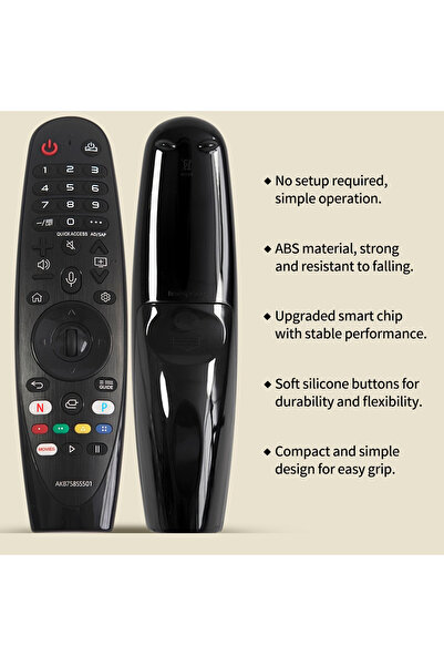 Choice 1PCS Black Universal Remote Control Replacement for All LG TV Models Simple Design, No voice functio