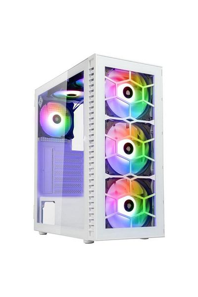 Kolink Carcasa Kolink Observatory HF Glass ARGB White, Middle Tower, Tempered glass (Alb)
