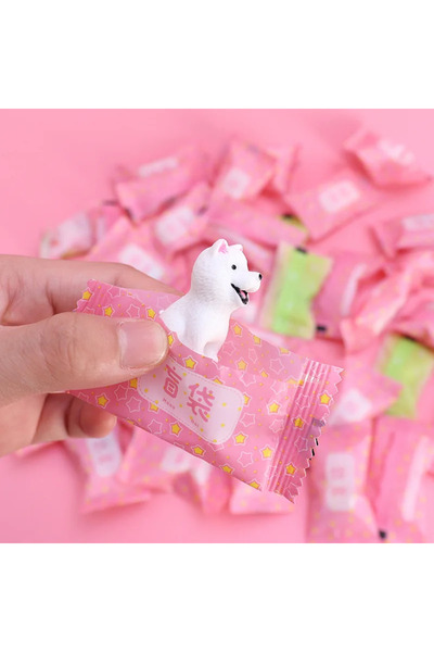 Choice1 10pcs animal randoml 10PCS Cute Mini Simulation Animal Food Bottles Toys Action Surprise Tide Play F