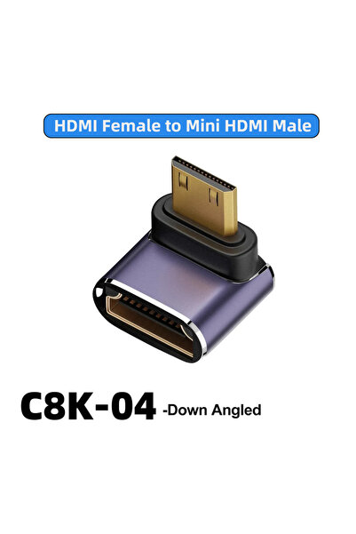 Choice محول متوافق مع HDMI C8K-04 من ميني ميكرو HDMI إلى كابل HDMI2.1 بسرعة 4...
