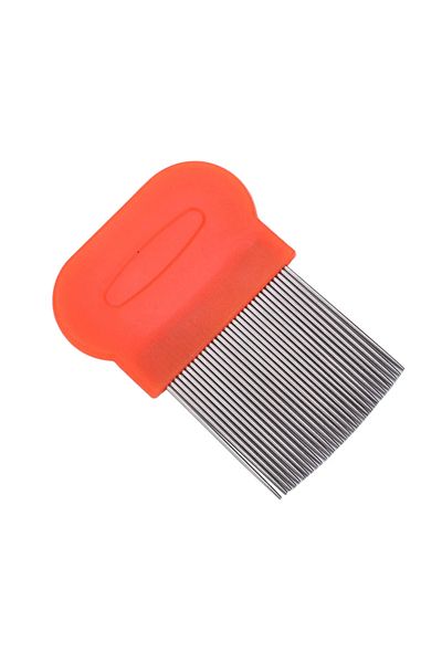 Choice Red Long Teeth Hair Lice Comb Stainless Steel Flea Nit Dust Removal Super Fine Brush Long Teeth Hair