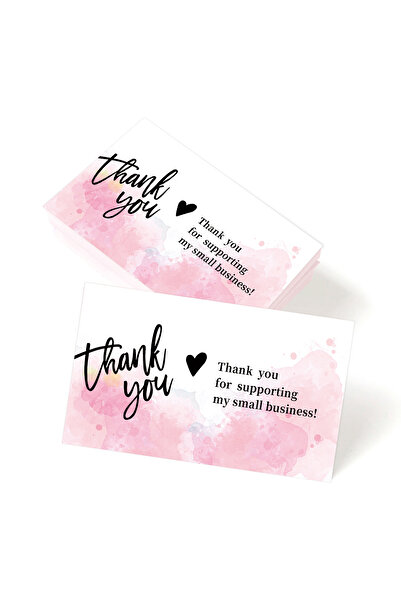 Choice 9x5 سم 50 قطعة D 50 قطعة بطاقة شكر للأعمال والحفلات وبطاقات الشكر ومست...