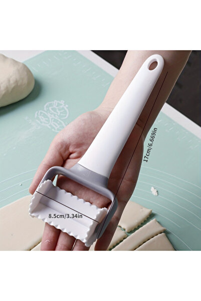 Choice قطعة واحدة بيضاء، قطعة واحدة، قاطعة أسطوانة المعجنات، قاطعة بسكويت بلاستيكية، قاطعة عجلة العجين، أدوات الخبز، المطبخ