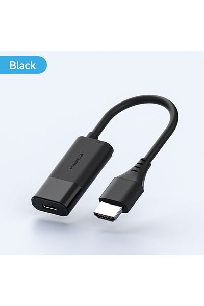 Choice black Hagibis HDMI to USB C Female Converter HDMI to AR Glasses Adapter Charge and Play For Switch