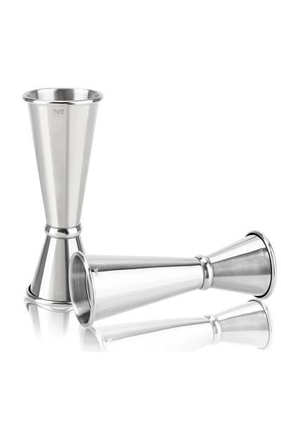 Choice 2PCS 2PCS 30/60ml Cocktail Wine Shaker Measure Cup Stainless Steel Double Shot Drink Spirit Measure