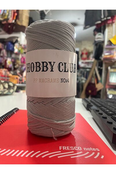 hobby club Premium 200 gr Polyester Makrome Ipi 060 Gri 2mm -230 Metre