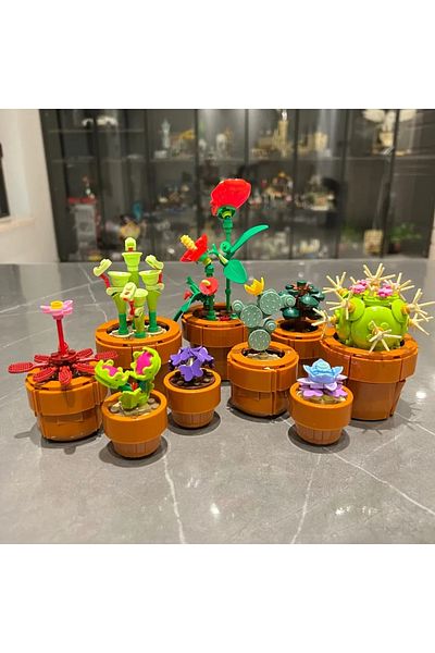 Choice no original box 6333 2025 New Potted Building Block Ornaments Compatible With 10329 Educational Toys