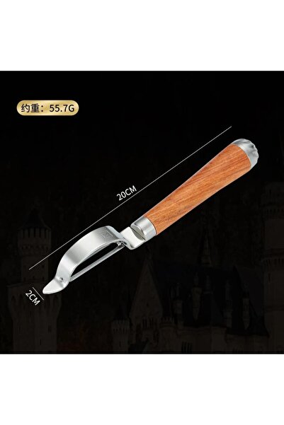 Choice1 مقشرة بطاطس C-Peeler مصنوعة من الفولاذ المقاوم للصدأ 304 بمقبض خشبي ل...