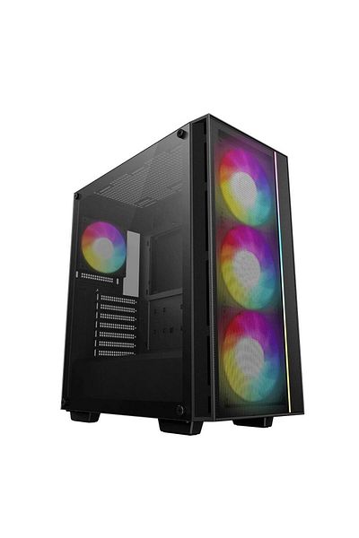 Deep Cool Deepcool Matrexx 55 Mesh V4 C Case, aRGB Lighting, Without Power Supply (Black)