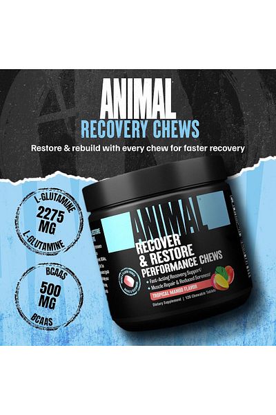 Animal Recovery Performance Chews Tropical Mango 120 chewables
