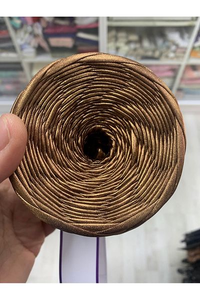 Rengarenk tuhafiye ve hobi Leather Look Metallic Combed Cotton Bag Knitting Rope