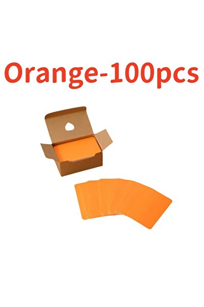 Choice برتقالي - 100 قطعة 90 × 54 × 0.3 مم بطاقة ورق كرافت فارغة رسالة عمل مل...