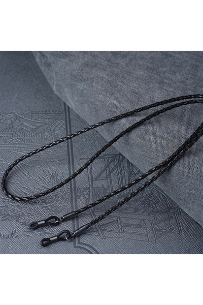 Choice Black Thick Twist Sunglasses Leather Rope Chain Eyewear Braided Glasse...