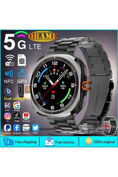 Choice 4G 5G SIM Black strap New Watch U8 Ultra Smart Watch Video Call Smartwatch 4G/5G Sim Card GPS WIFI R