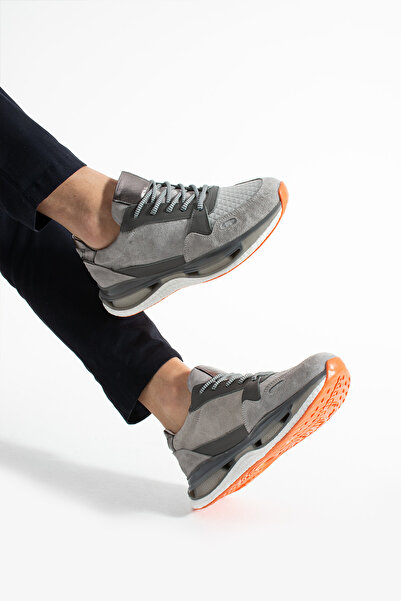 Safari Ayakkabı Піраміта Сірий замш Справжня шкіра Кросівки