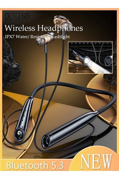 Generic Wireless Bluetooth Headphones, Retractable Earbuds, Noise Cancelling Stereo Sweatproof Headphones