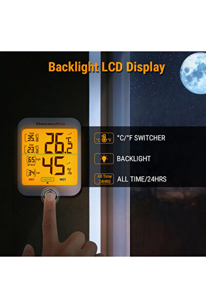 Choice Thermopro TP53 Indoor Digital Thermometers Hygrometer Humidity Weather Station For Home Room Ther...