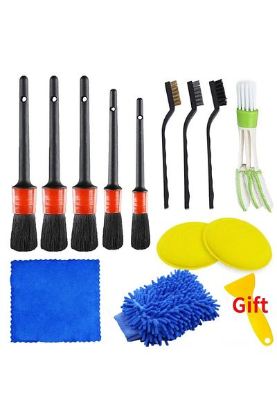 Choice Set 2-14Pcs PWS New Car Detailing Brushes Kit Brushes for Automotive Cleaning Auto Air Cleaning Elec