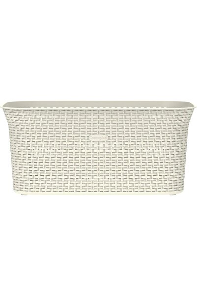 Cosmoplast 50L Cedarattan Laundry Basket, Off White