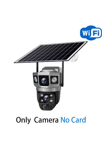 Choice WIFI Camera 12MP Dual Lens Solar IP Camera Three Screen 4G 6K Security Outdoor WiFi Webcam PIR Night
