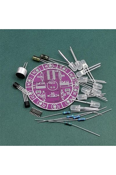 Choice 1pcs Diy Red Red Voice Controlled Rotating Led Light, Without Battery, Requires Assembly, Electronic