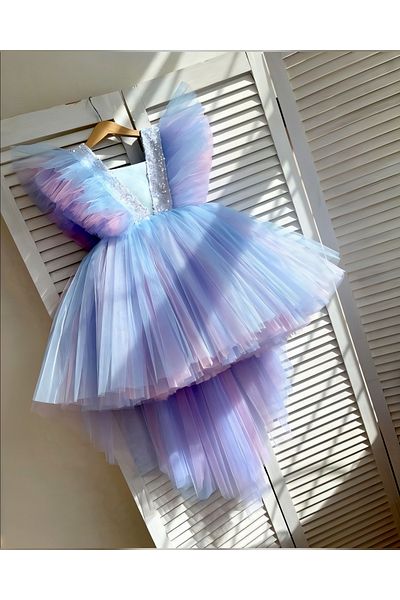 Asel Kids Girl's Sequin Detail Lila Special Day Dress