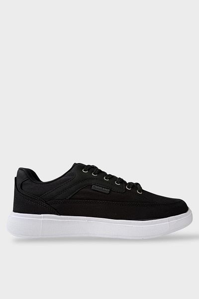 Liger Men's Linen Gabardine Fabric Casual Sneaker Shoes Black - White