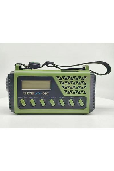 Choice army green Crank Radio, Emergency Radio with 10000mAh/37000mWh Power Bank, AM/FM/SW bluetooth wide