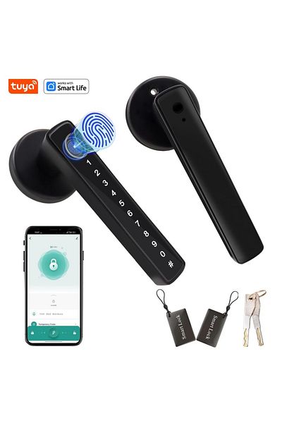 Choice 5 WAYS TO UNLOCK Tuya Smart Fingerprint Door Lock with w/Keypad - Keyless Entry, prevent peeping,Sec