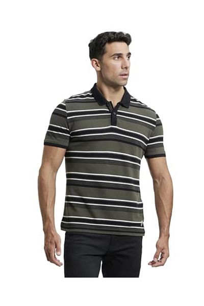 JOCKEY USA Originals Half Sleeve Y/D Polo US93-0103-BLACK/D.OLIVE