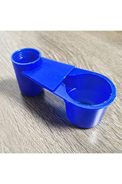 Choice1 موزع مياه أزرق، قطعتان، وعاء شرب وتغذية للخنازير والطيور، مناسب لزجاج...