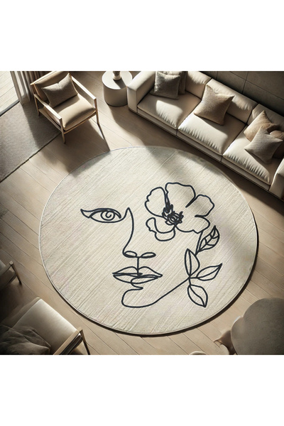 Rugs Modern Halı سجادة زخرفية بقاعدة منسوجة ومزينة بالزهور والوجه من مجموعة ع...