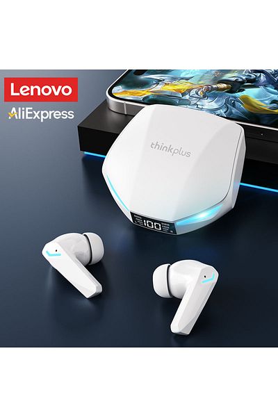 Choice XT53 White Lenovo XT53 Wireless Upgrade Bluetooth 5.4 Earphones Ultra Long Endurance Low Latency Gam