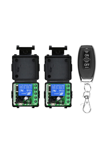 Choice 1 remote 2 receivers Universal Gate Remote Control Switch DC 12V RF 433 Mhz Asking Code Relay Receiv
