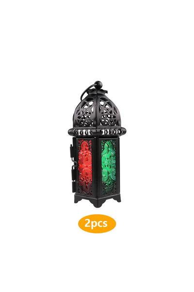 Choice 2 قطعة 03 زجاج كريستال مغربي حامل شموع معدني مجوف ديكور المنزل مقهى Ir