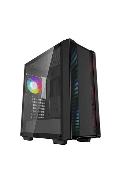 Deep Cool Carcasa DeepCool CC560 V2 ARGB, Middle Tower, Fara sursa, Tempered Glass, ATX (Negru)