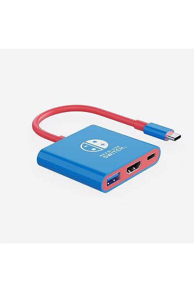 Choice blue Switch Dock HDMI 4K USB 3.0 Hub Adapter USB C Splitter TV Portable Docking Station for Nintendo