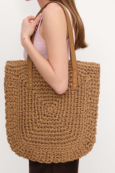 Addax Wicker Hand & Shoulder Bag - Ç08