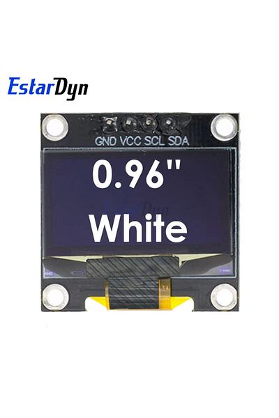Estardyn NEW-White 0.96 inch IIC SPI Serial 7/4Pin White/Blue/Yellow Blue/Yellow OLED Display Module SSD1306