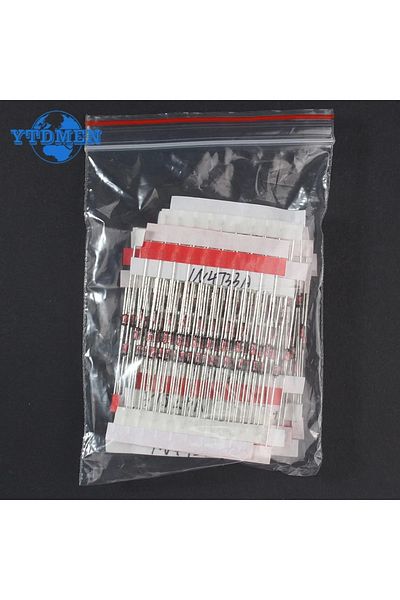 YTDMEN 250pcs 1w Zener Diode Kit Do-41 3v-33v Voltage Regulator Diodes 3v 3.3v 3.6v 3.9v 4.3v 4.7v 5.1v ...