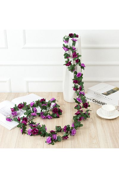Choice PURPLE 250CM Artificial Rose Flowers for Wedding Home Room Decoration Spring Autumn Garden Arch Chri