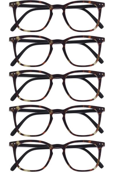 Karll Set de 5 perechi de ochelari de vedere Opulize, plastic/sticlă, maro/negru, 2.0