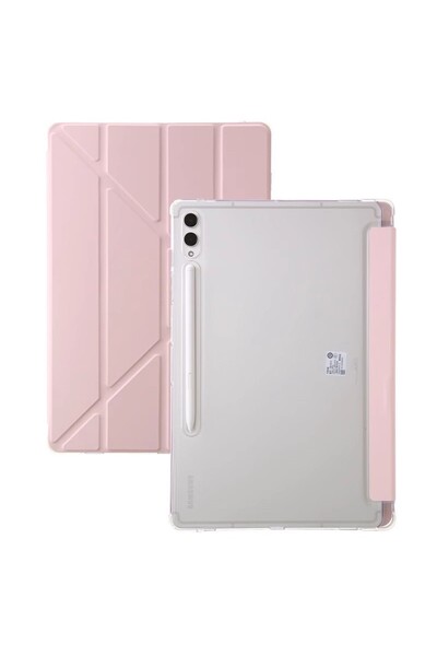 Choice غطاء خلفي من الأكريليك لجهاز Tab S9 FE (10.9 بوصة) باللون الوردي، متوا...