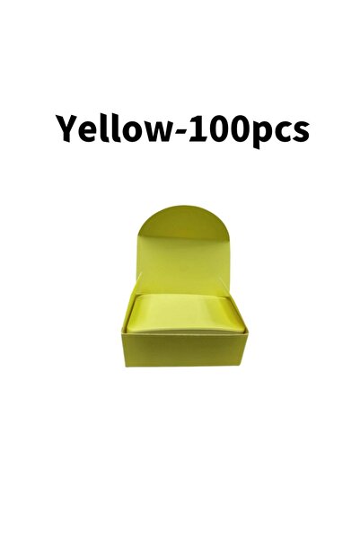 Choice أصفر - 100 قطعة 100 قطعة 90 × 54 × 0.3 مم بطاقة ورق كرافت فارغة رسالة ...