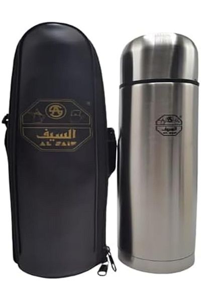 ALSAIF Mug For Coffee And Tea Steel In Stainless Steel / Leak-proof And Keeps Drinks Hot 1 Liter