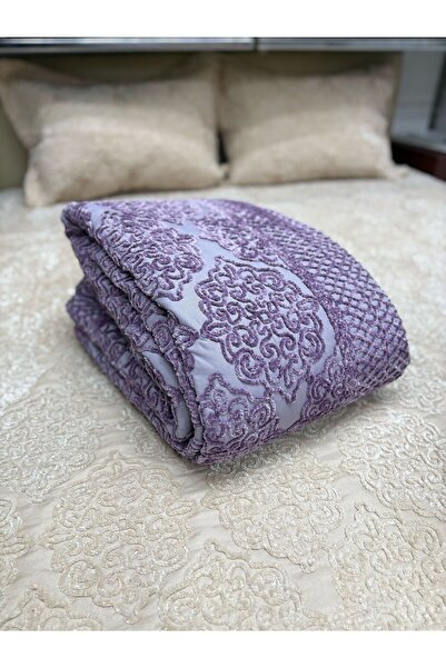 FİBELLA HOME COLLECTİON Tek Kişilik İpek Kadife Kapitoneli Yatak Örtüsü Takım...