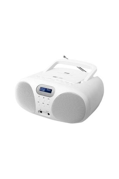 Muse Radio Cd Player MUSE MD-208 DBW, LCD Display, 20 Preset Stations, AUX Jack, White